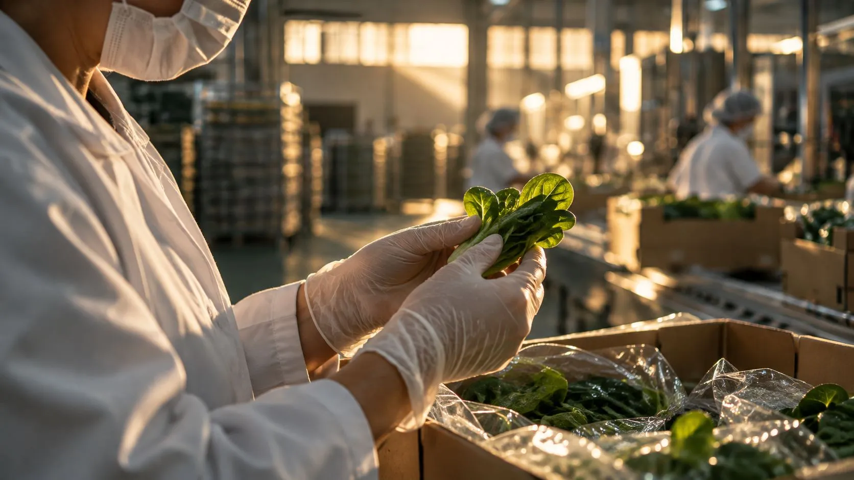 Inspeção de produtos em uma linha de produção